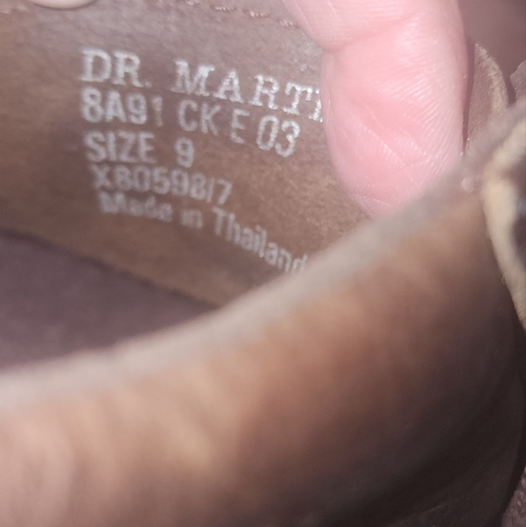 DR MARTENS VINTAGE EUC MENS SZ 9 BROWN DERBY LEATHER OXFORD SHOES - Picture 8 of 8